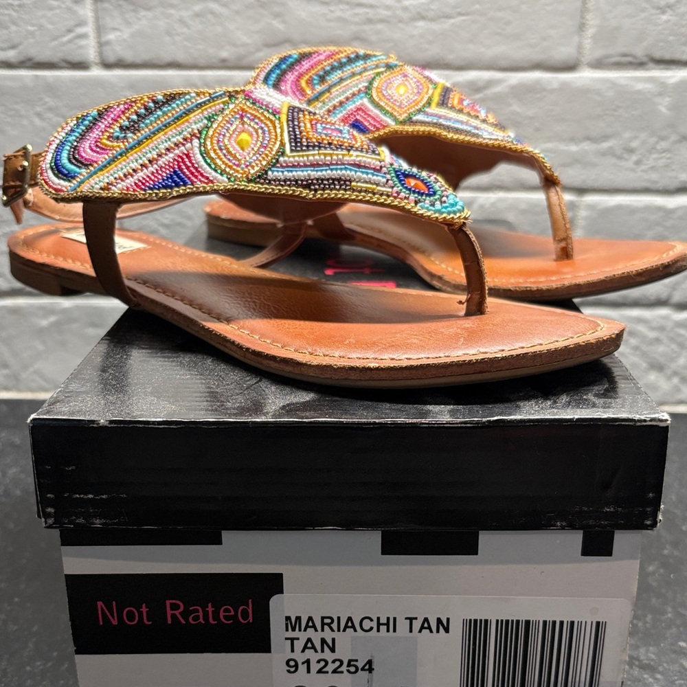 Not Rated Multicolor Beaded Sandals